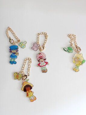 Strawberry Shortcake Cup/Glass Charms Lot of 4